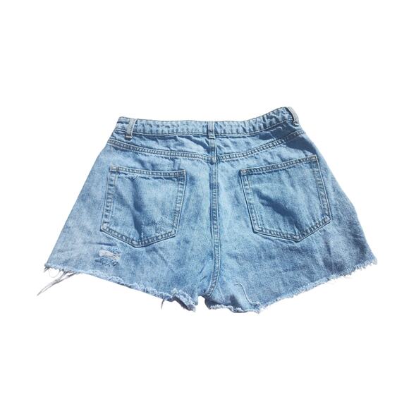 Wild Fable Rough Hem Distressed Ripped Hot Pants Hight Rise Denim Shorts Sz 9 - Picture 5 of 8